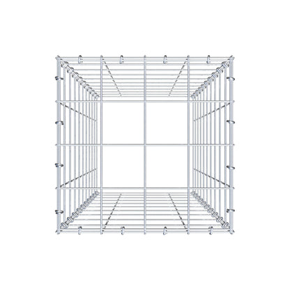 Mounted gabion type 3 100 cm x 40 cm x 40 cm (L x H x D), mesh size 10 cm x 10 cm, C-ring