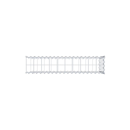 Opvokset gabion type 2 100 cm x 40 cm x 20 cm (L x H x D), maskestørrelse 10 cm x 10 cm, spiral