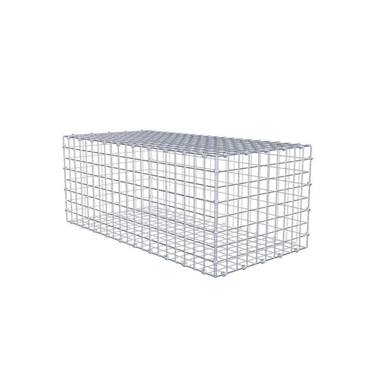Gabbione 100 cm x 40 cm x 50 cm (L x H x P), maglia 5 x 5 cm, anello a spirale