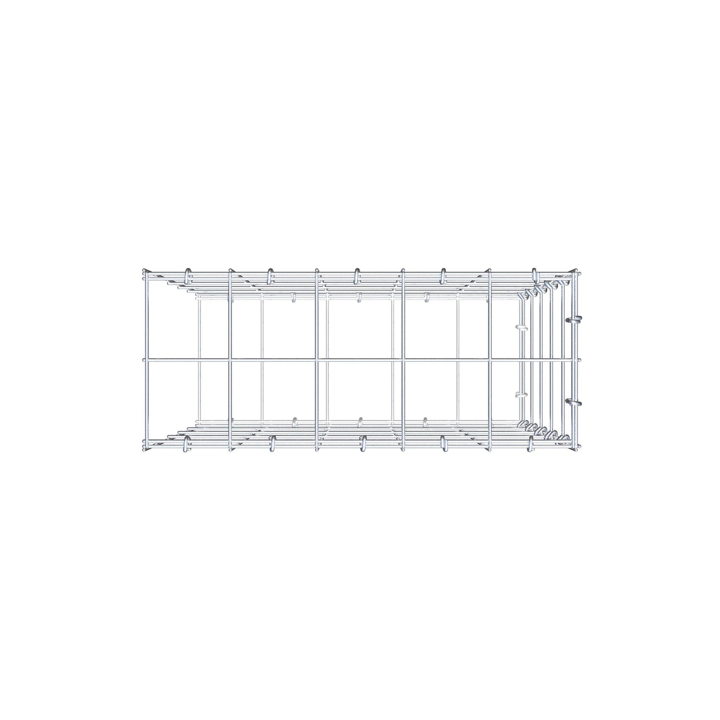 Pila adicional tipo 2 50 cm x 50 cm x 20 cm (L x A x P), malla 10 cm x 10 cm, anillo en C