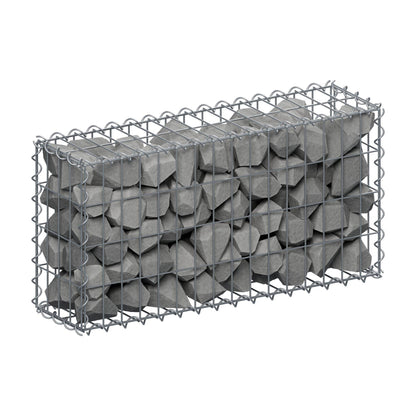 Gabion 80 cm x 40 cm x 20 cm (L x H x P), mailles 5 cm x 10 cm, spirale