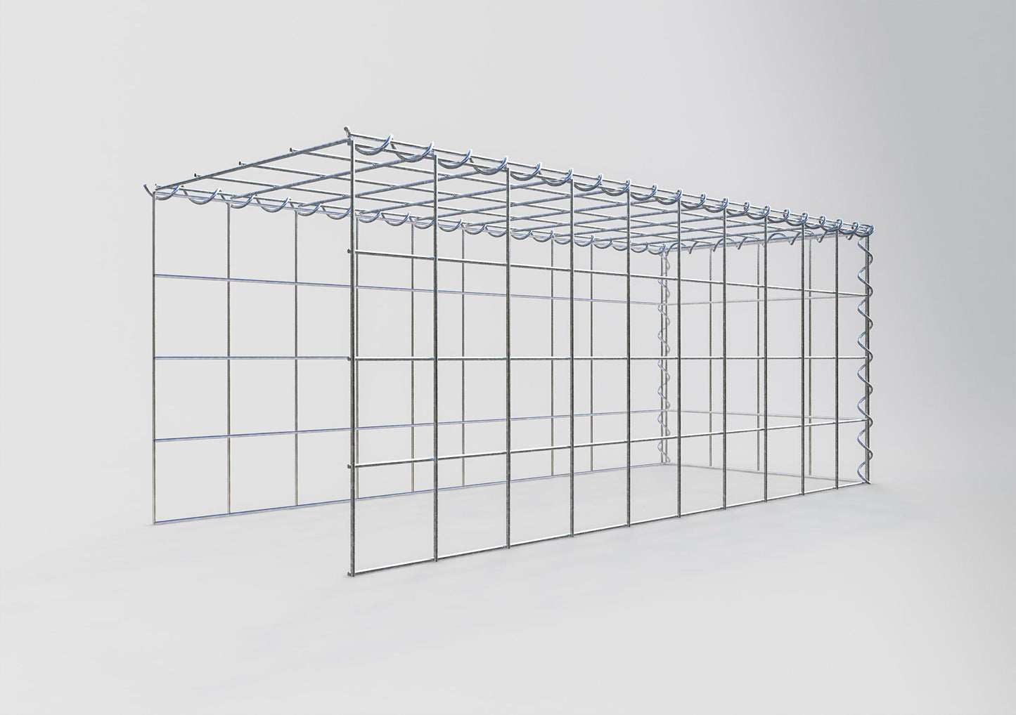 Add-on schanskorf type 4 100 cm x 40 cm x 40 cm (L x H x D), maaswijdte 10 cm x 10 cm, spiraal