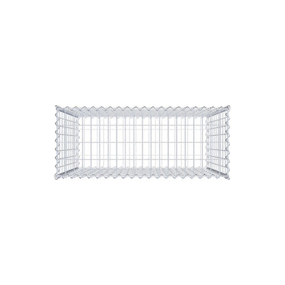 Gabione 100 cm x 100 cm x 40 cm (L x H x T), Maschenweite 5 cm x 10 cm, Spirale