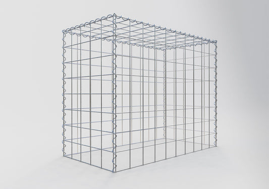 Opvokset gabion type 3 100 cm x 80 cm x 50 cm (L x H x D), maskestørrelse 10 cm x 10 cm, spiral