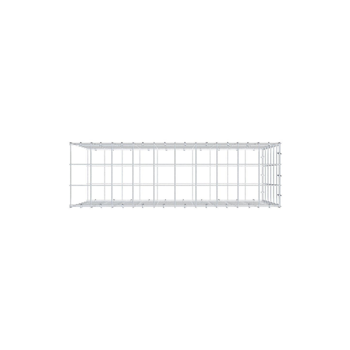 Anbaugabione Typ 2 100 cm x 60 cm x 30 cm (L x H x T), Maschenweite 10 cm x 10 cm, C-Ring