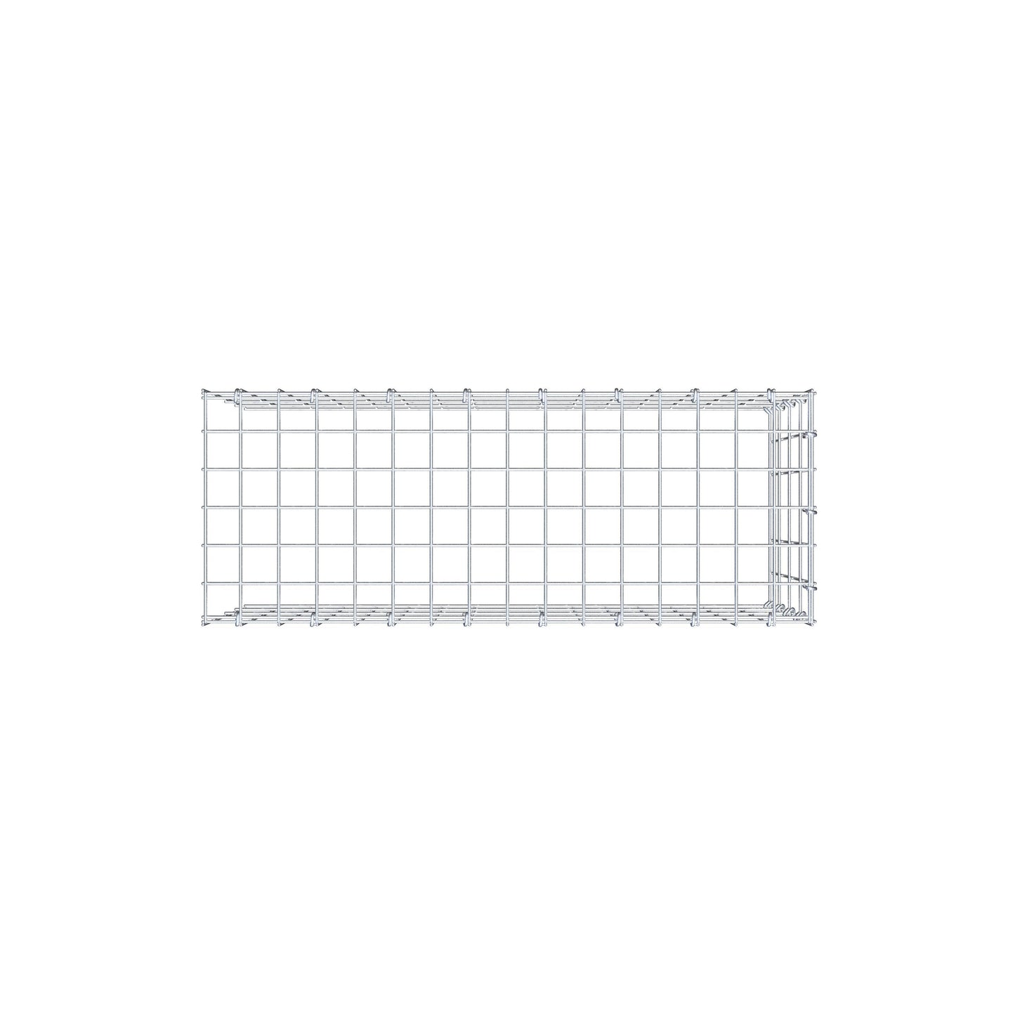 Gabião Tipo 4 80 cm x 40 cm x 30 cm (C x A x P), malhagem 5 cm x 10 cm, anel C