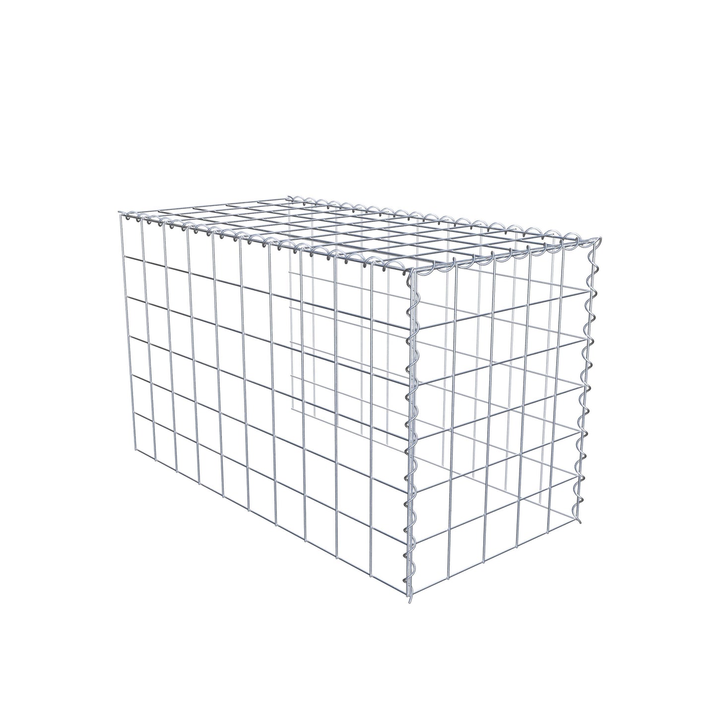 Gabião tipo 4 100 cm x 60 cm x 50 cm (C x A x P), malhagem 10 cm x 10 cm, espiral
