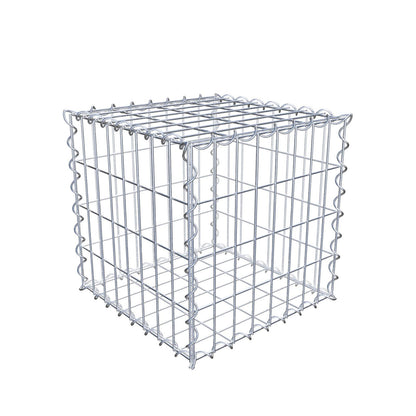 Gabião 40 cm x 40 cm x 40 cm (C x A x P), malhagem 5 cm x 10 cm, espiral