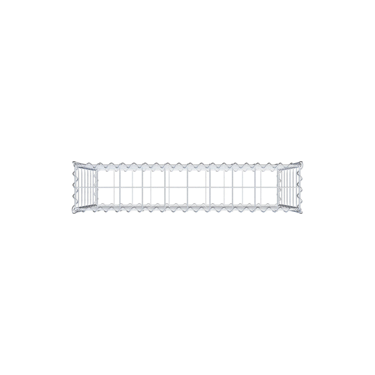 Gabião 100 cm x 70 cm x 20 cm (C x A x P), malhagem 10 cm x 10 cm, espiral