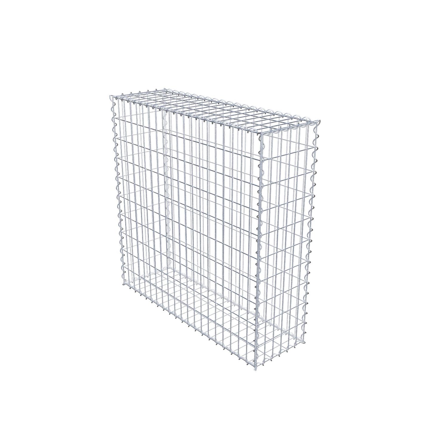 Juego de 2 gaviones de 100 cm x 100 cm x 30 cm (largo x alto x fondo), malla de 5 x 10 cm, en espiral