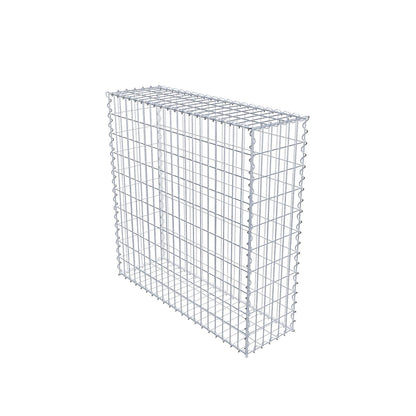 Juego de 2 gaviones de 100 cm x 100 cm x 30 cm (largo x alto x fondo), malla de 5 x 10 cm, en espiral