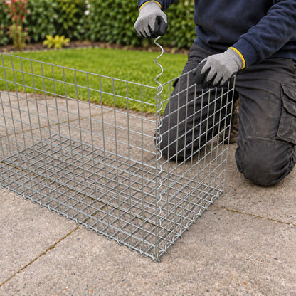 Gabion 100 cm x 60 cm x 50 cm (L x H x D), mesh size 5 cm x 5 cm, spiral