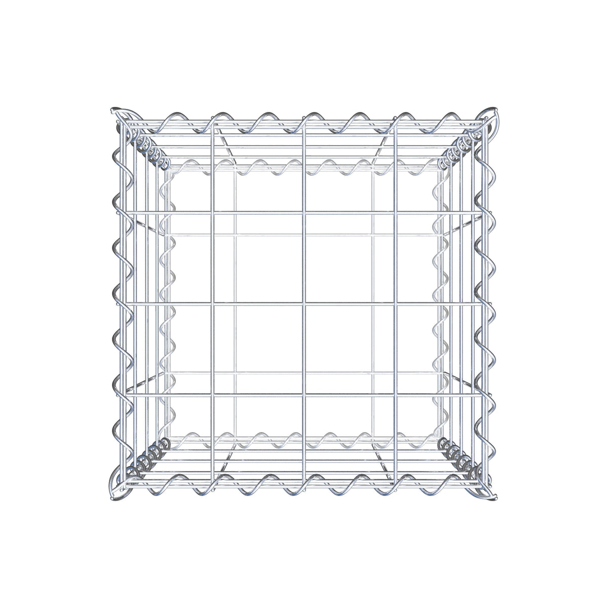 Gabion 40 cm x 40 cm x 40 cm (L x H x D), maskestørrelse 10 cm x 10 cm, spiral