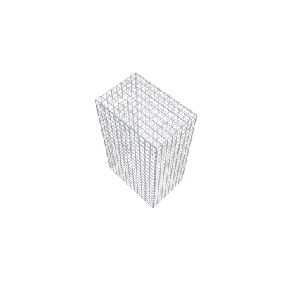 Gavión complementario de tipo 3 100 cm x 60 cm x 40 cm (L x A x P), malla 5 cm x 5 cm, anillo en C