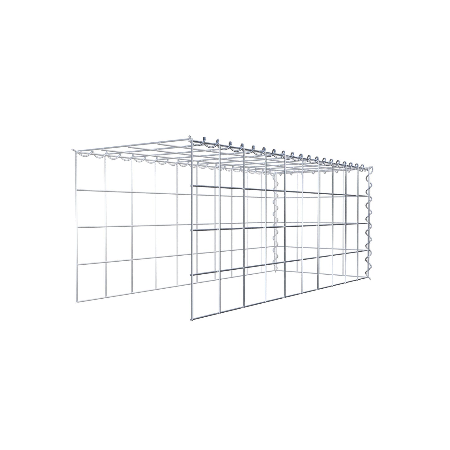 Add-on schanskorf type 4 100 cm x 40 cm x 40 cm (L x H x D), maaswijdte 10 cm x 10 cm, spiraal