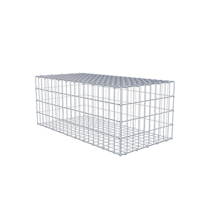 Gabione 100 cm x 40 cm x 50 cm (L x H x T), Maschenweite 5 cm x 10 cm, C-Ring