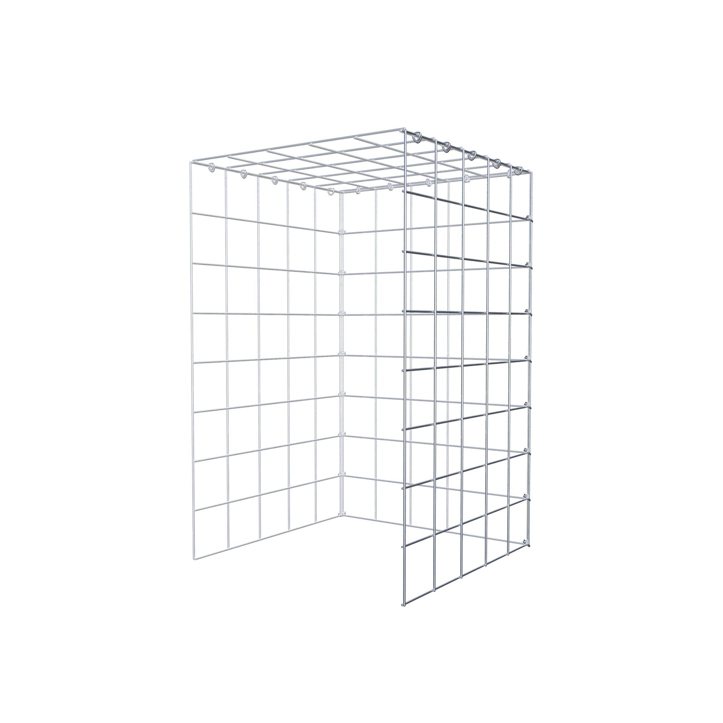 Gabião Tipo 4 80 cm x 50 cm x 50 cm (C x A x P), malhagem 10 cm x 10 cm, anel C