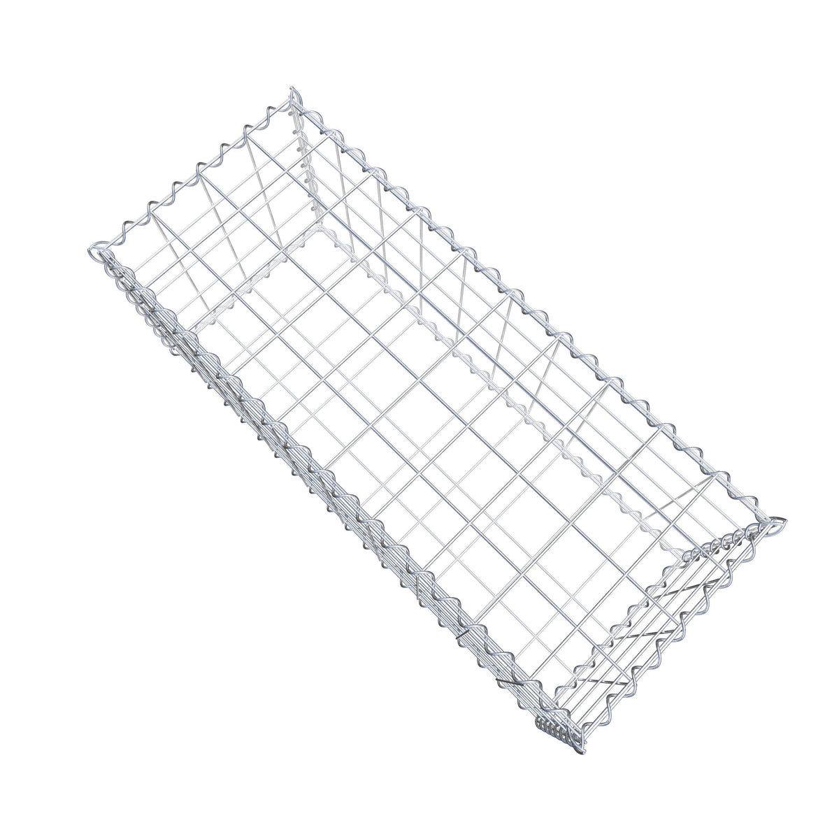 Gabião 100 cm x 40 cm x 40 cm (C x A x P), malhagem 10 cm x 10 cm, espiral
