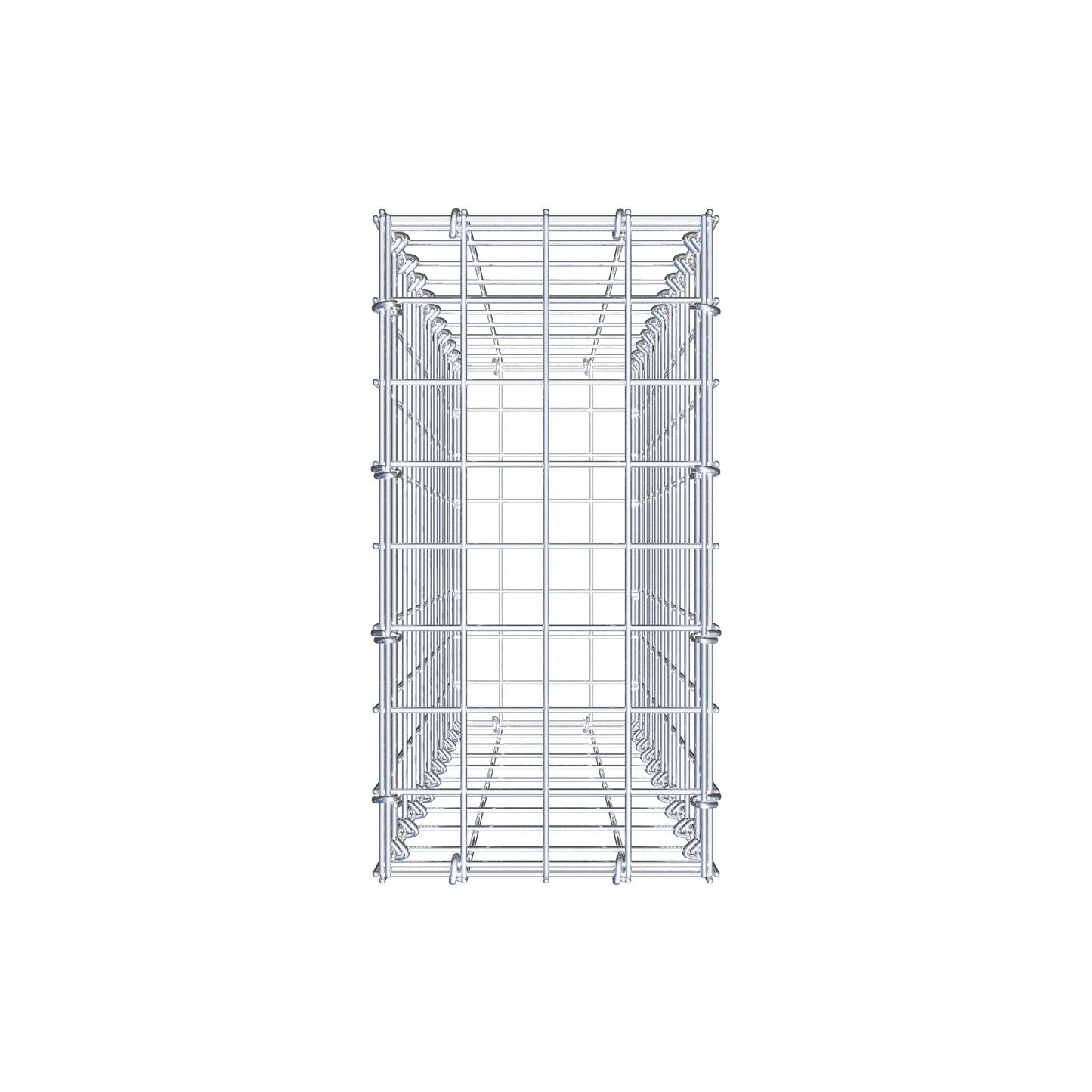 Gabion 100 cm x 20 cm x 40 cm (L x H x P), mailles 5 cm x 10 cm, anneau en C
