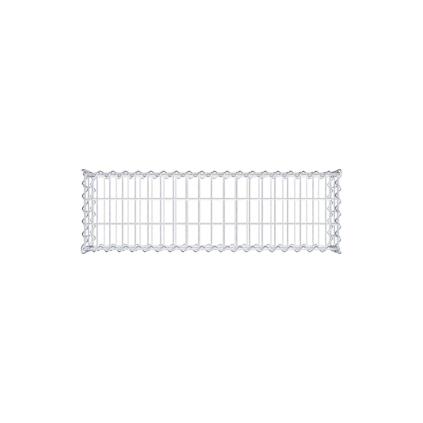 Gabião 100 cm x 20 cm x 30 cm (C x A x P), malhagem 5 cm x 10 cm, espiral