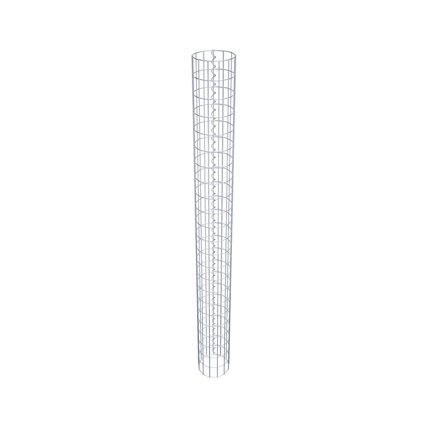 Columna de gaviones redonda 22 cm de diámetro, 230 cm de altura, malla 5 cm x 10 cm