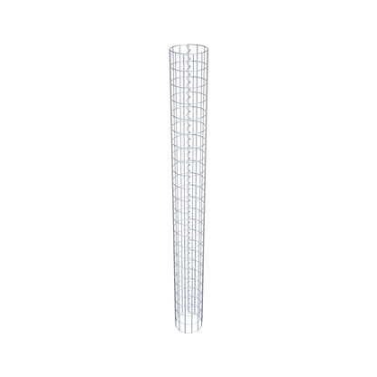 Columna de gaviones redonda 22 cm de diámetro, 230 cm de altura, malla 5 cm x 10 cm