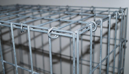 Gabion 100 cm x 100 cm x 30 cm (L x H x P), mailles 5 cm x 5 cm, anneau en C