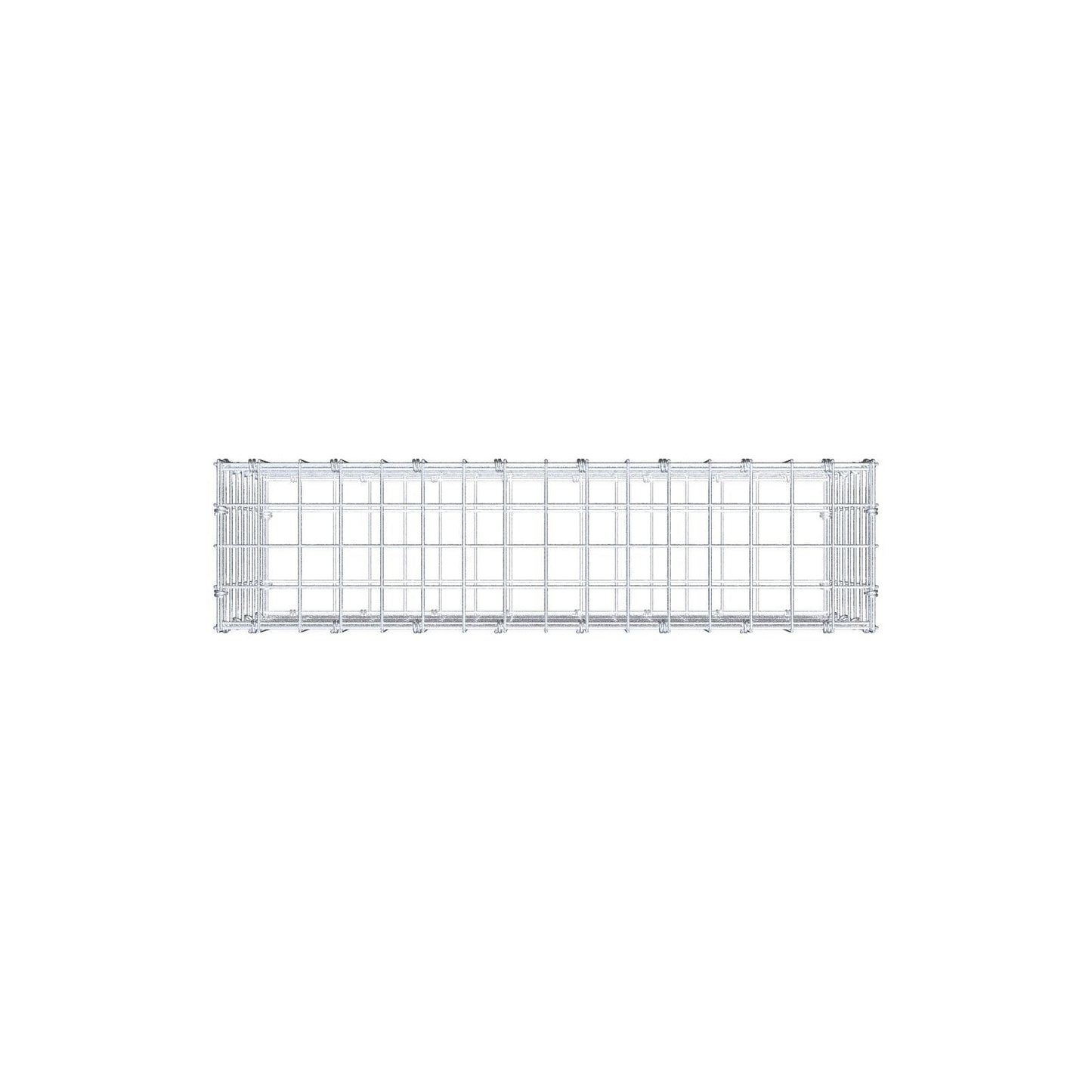 Gabion 80 cm x 40 cm x 20 cm (L x H x D), maskestørrelse 5 x 5 cm, spiralring