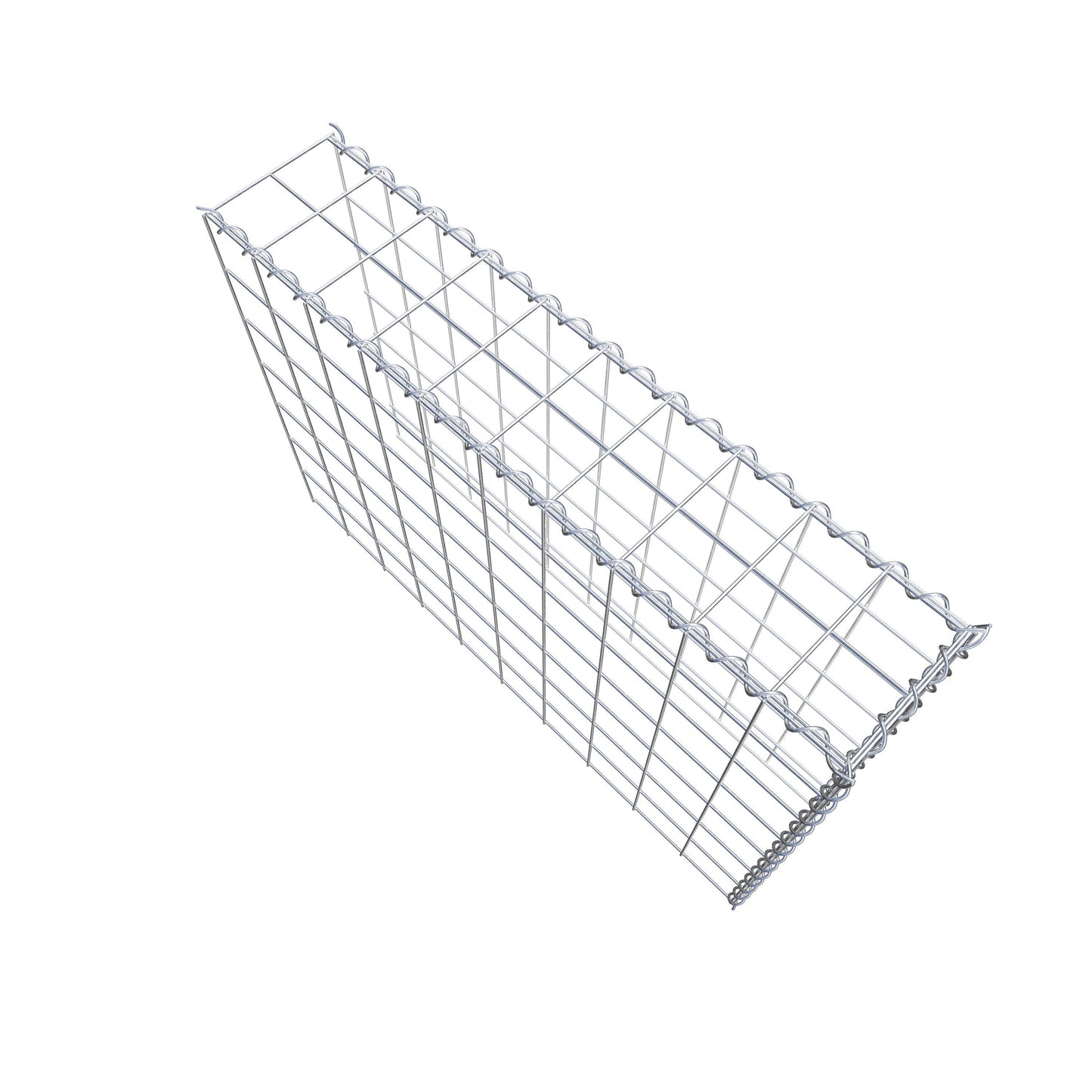 Gabião Tipo 4 100 cm x 70 cm x 20 cm (C x A x P), malhagem 10 cm x 10 cm, espiral
