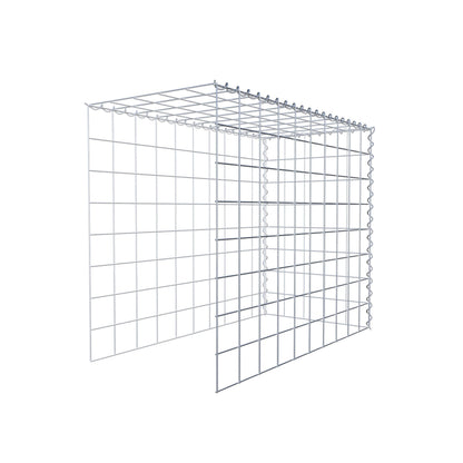 Opvokset gabion type 4 100 cm x 80 cm x 50 cm (L x H x D), maskestørrelse 10 cm x 10 cm, spiral