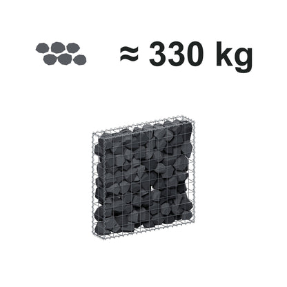 Gabião 100 cm x 100 cm x 20 cm (C x A x P), malhagem 10 cm x 10 cm, espiral