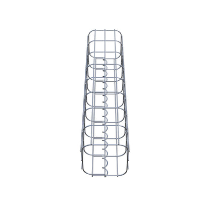 Coluna de gabião quadrada 17 cm x 17 cm, altura 80 cm, PM 5 cm x 10 cm