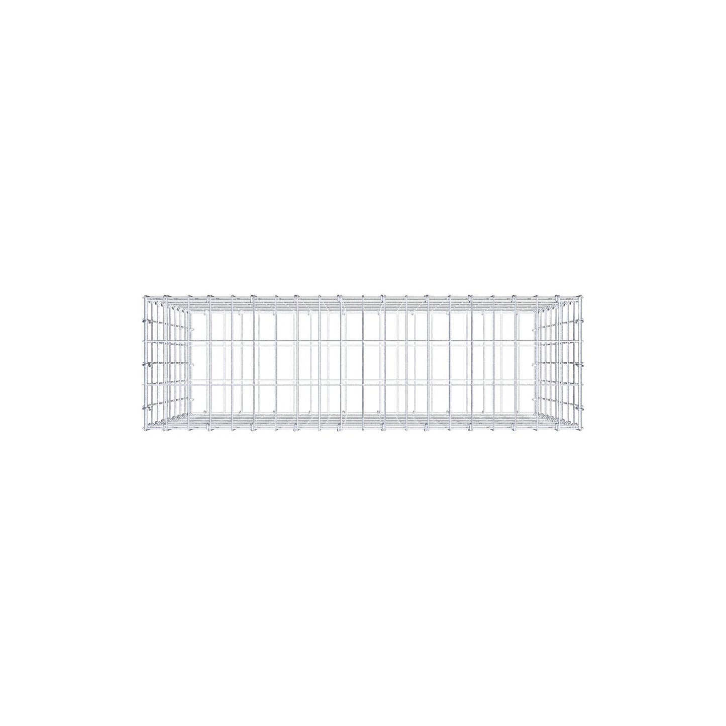 Gabion 100 cm x 80 cm x 30 cm (L x H x P), mailles 5 cm x 10 cm, anneau en C