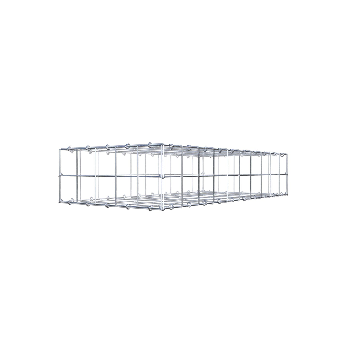 Gabião 100 cm x 20 cm x 50 cm (C x A x P), malhagem 10 cm x 10 cm, anel C