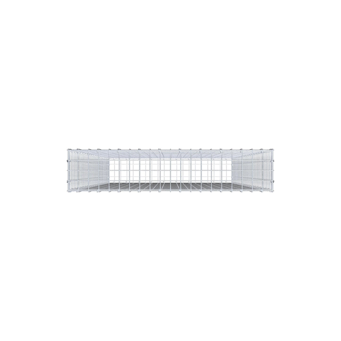 Gabion 200 cm x 100 cm x 20 cm (L x H x D), mesh size 5 cm x 5 cm, C-ring