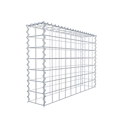 Opbouw schanskorf type 3 100 cm x 70 cm x 20 cm (L x H x D), maaswijdte 10 cm x 10 cm, spiraal