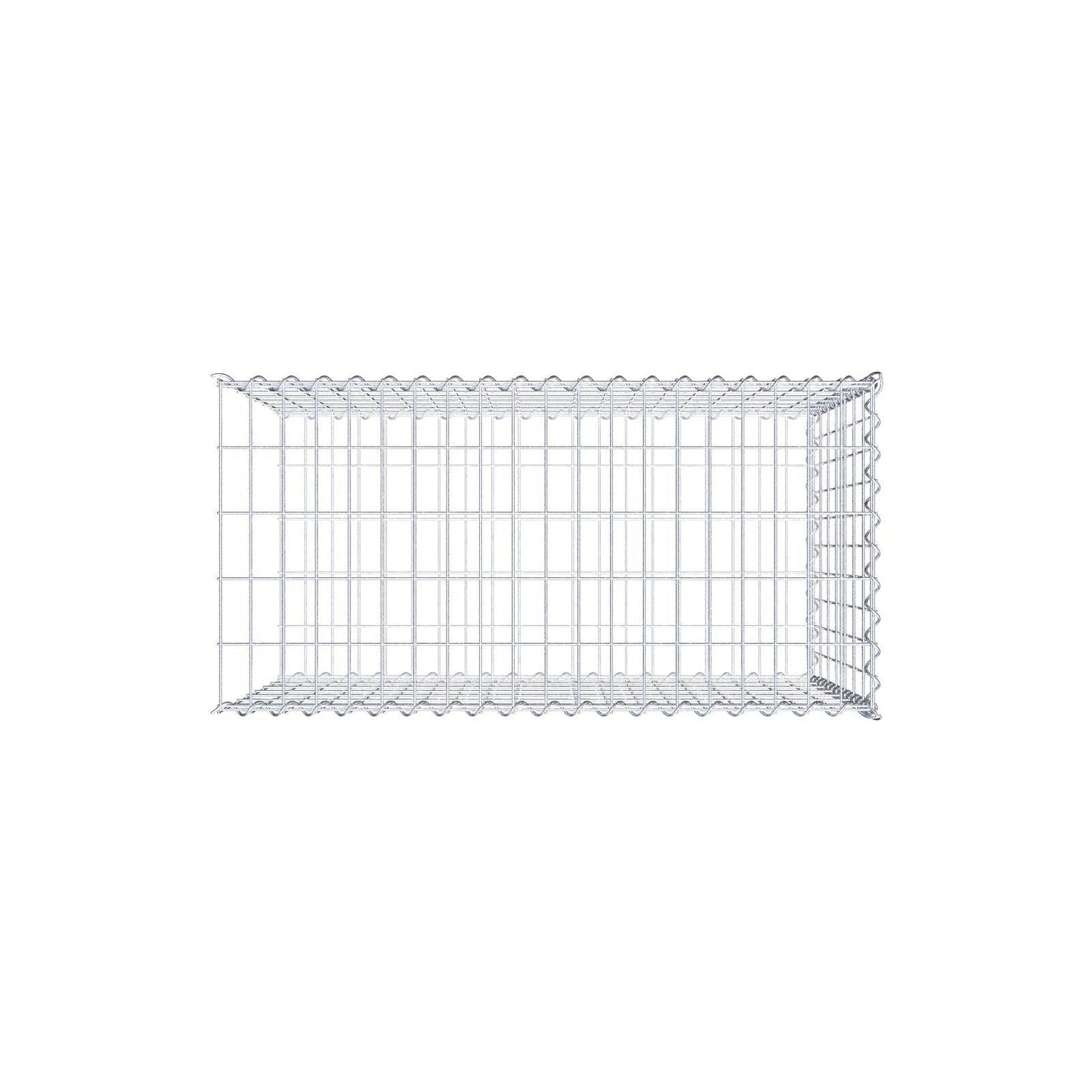 Gabião tipo 2 100 cm x 70 cm x 50 cm (C x A x P), malhagem 5 cm x 10 cm, espiral