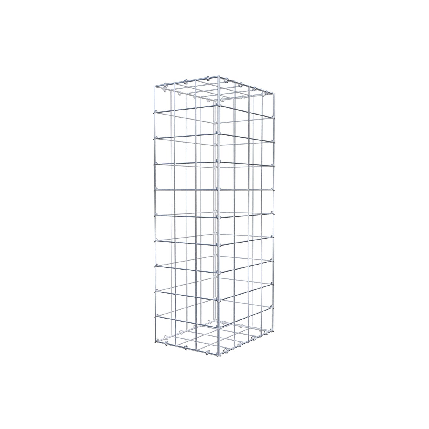 Gavión 100 cm x 40 cm x 30 cm (L x A x P), malla 10 cm x 10 cm, anillo en C