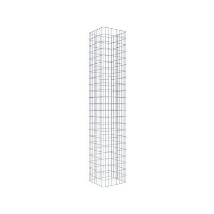 Coluna de gabião quadrada 42 cm x 42 cm, 230 cm de altura, PM 5 cm x 10 cm