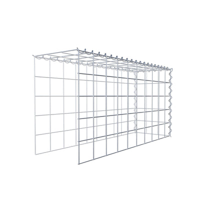 Opvokset gabion type 4 100 cm x 50 cm x 30 cm (L x H x D), maskestørrelse 10 cm x 10 cm, spiral