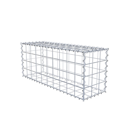 Gabione 100 cm x 40 cm x 30 cm (L x H x T), Maschenweite 10 cm x 10 cm, Spirale