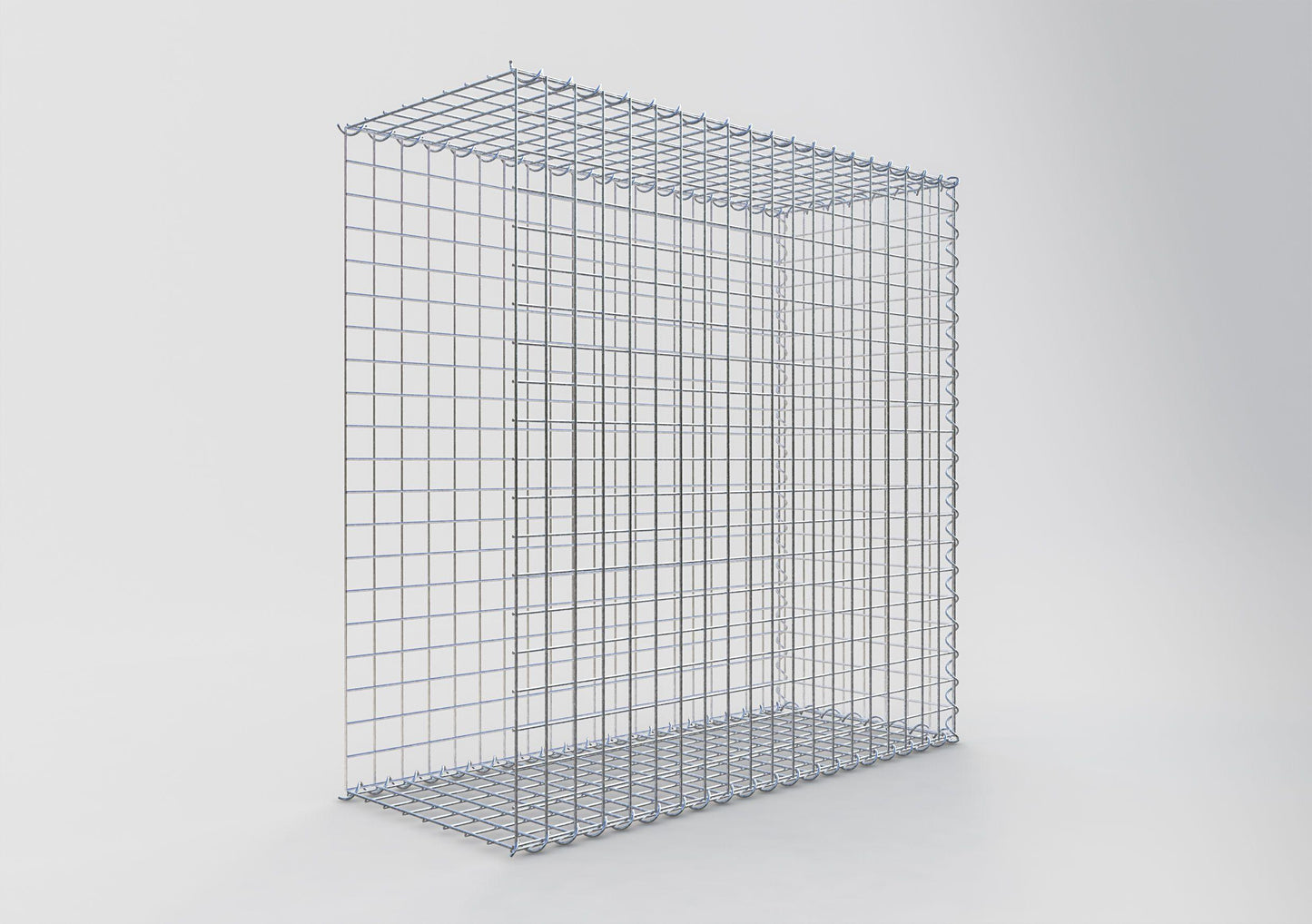 Opvokset gabion type 2 100 cm x 100 cm x 40 cm (L x H x D), maskestørrelse 5 cm x 5 cm, spiral