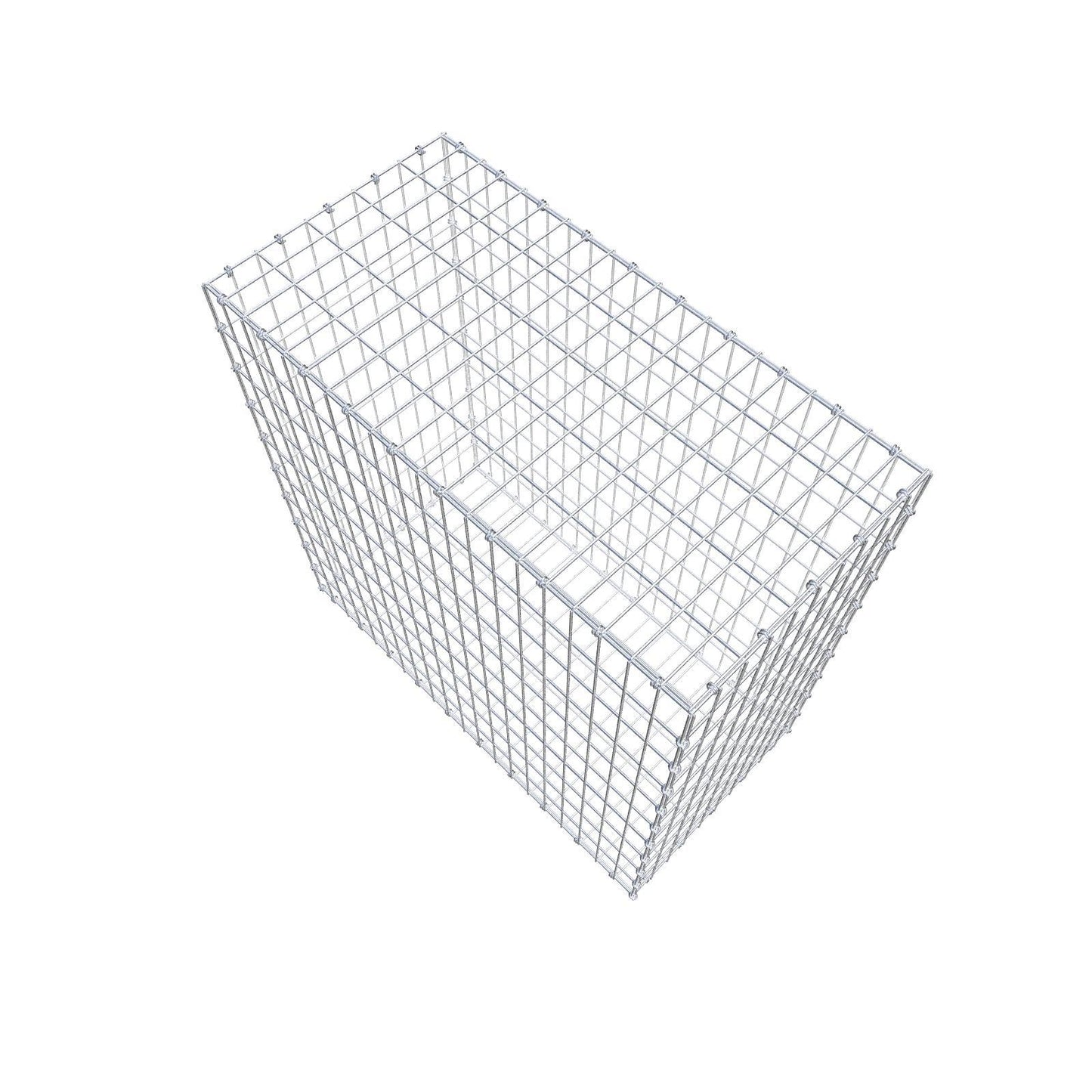 Gabião 100 cm x 100 cm x 50 cm (C x A x P), malhagem 5 x 10 cm, anel espiral