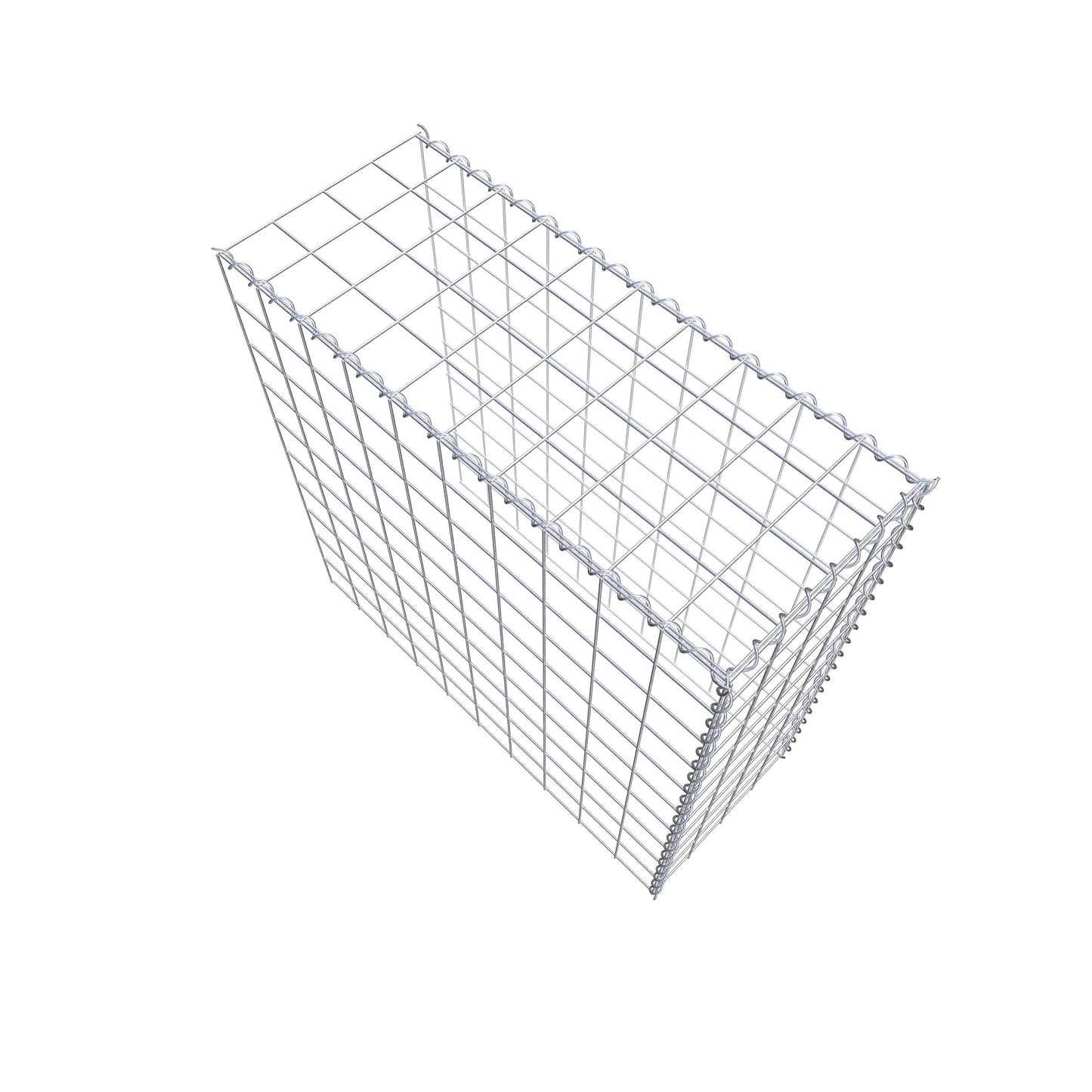 Gabião tipo 4 100 cm x 100 cm x 40 cm (C x A x P), malhagem 10 cm x 10 cm, espiral