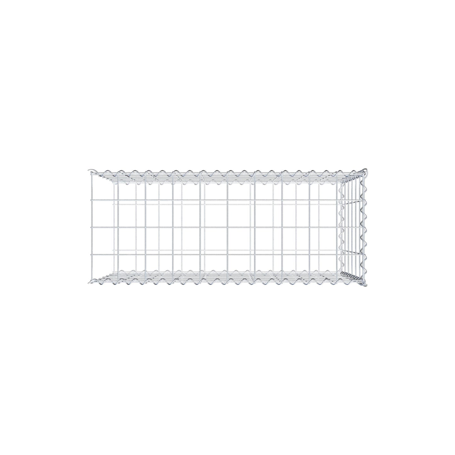 Gabbione aggiuntivo tipo 2 100 cm x 60 cm x 40 cm (L x A x P), maglia 10 cm x 10 cm, spirale