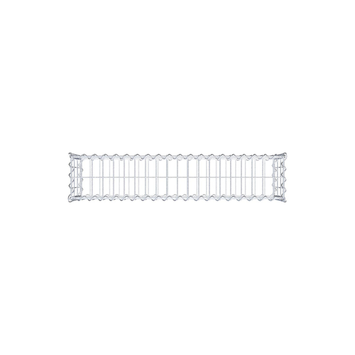 Gabbione 100 cm x 30 cm x 20 cm (L x H x P), maglia 5 cm x 10 cm, spirale