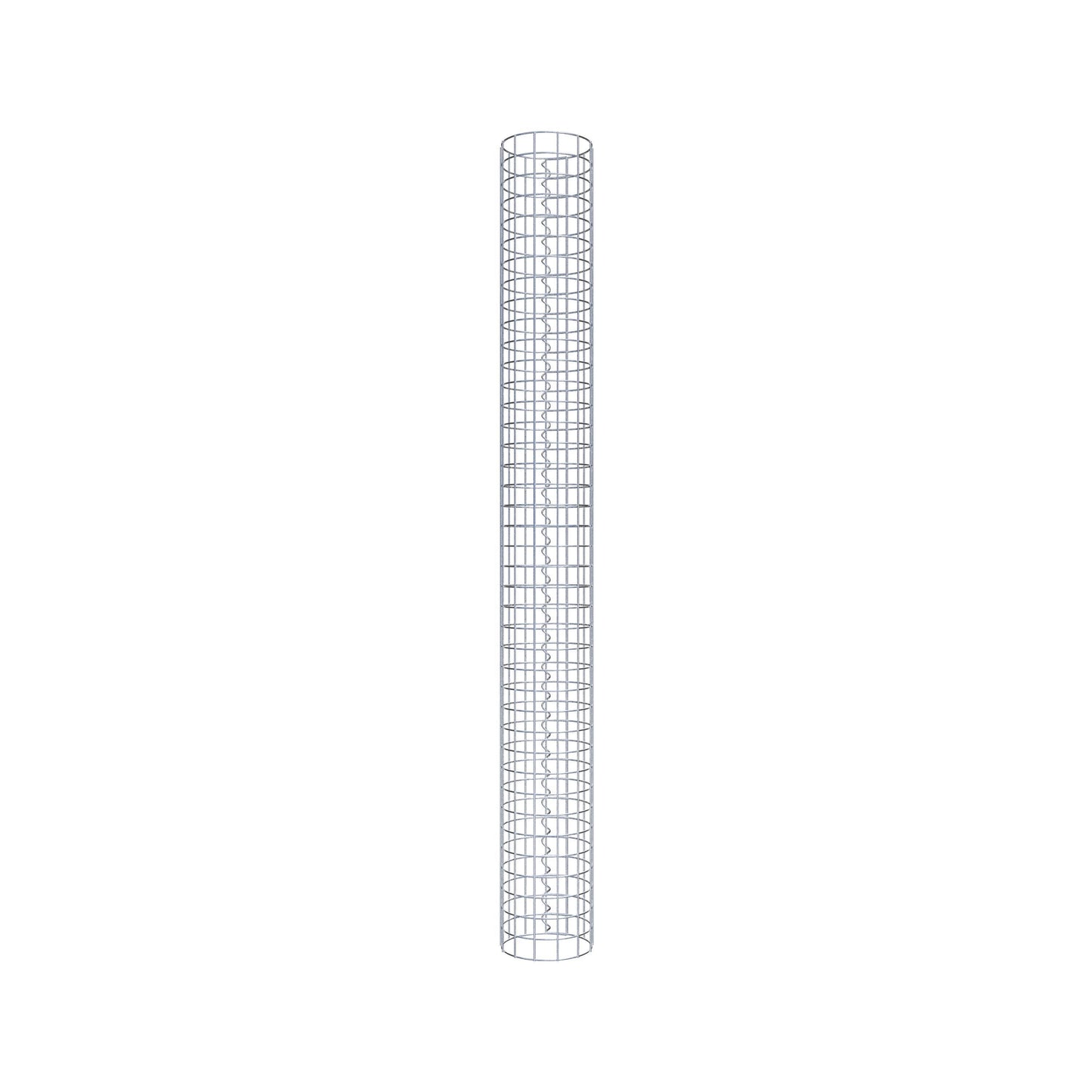 Colonna gabbionata rotonda 22 cm di diametro, 200 cm di altezza, maglia 5 cm x 5 cm