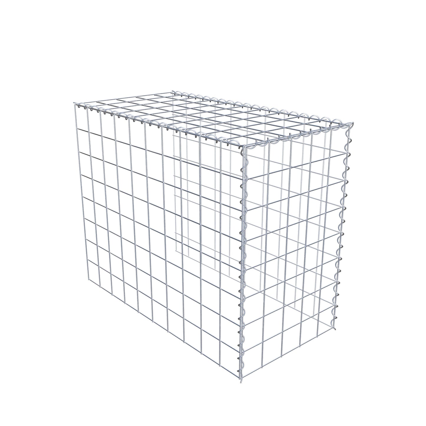 Opvokset gabion type 4 100 cm x 80 cm x 50 cm (L x H x D), maskestørrelse 10 cm x 10 cm, spiral