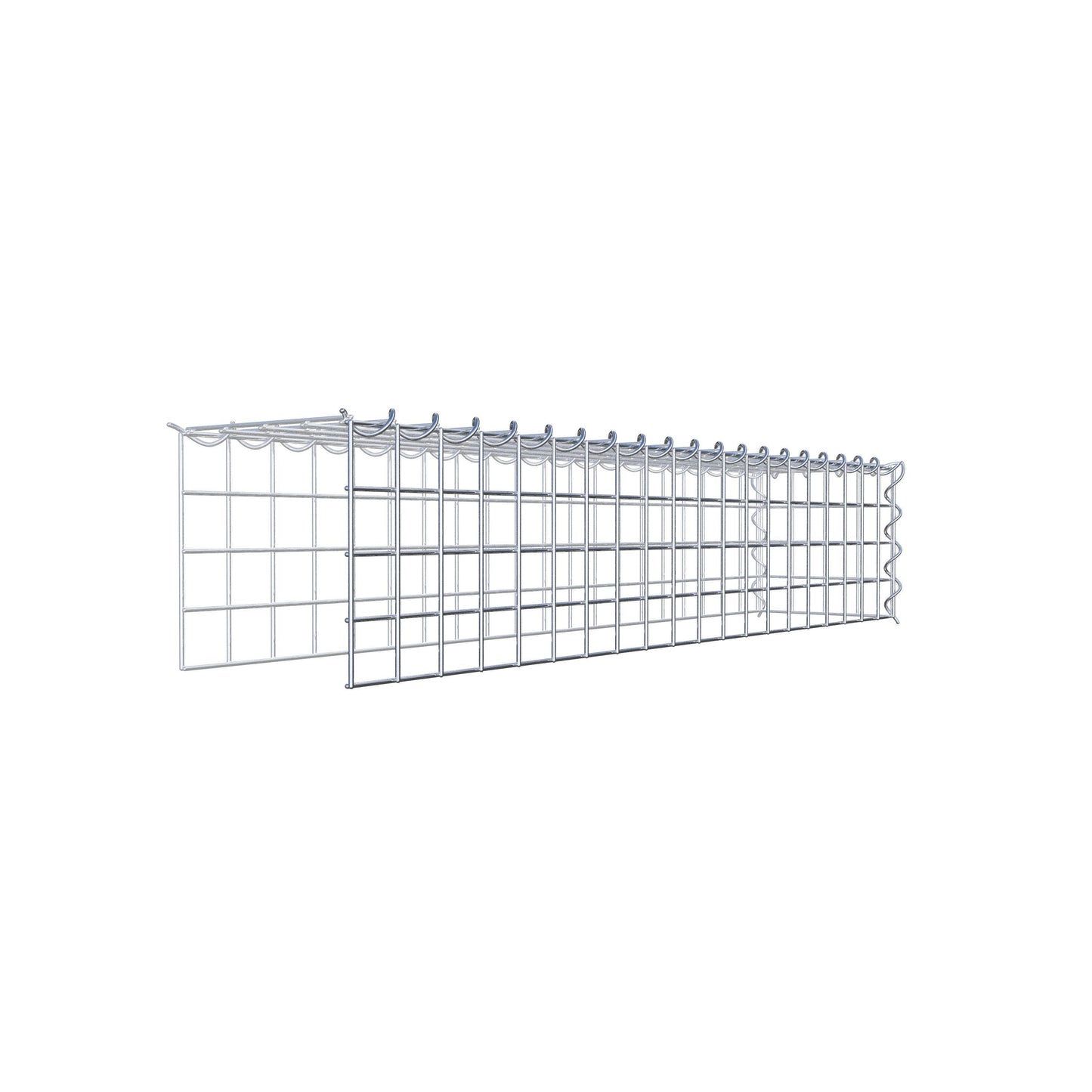 Gabião Tipo 4 100 cm x 20 cm x 20 cm (C x A x P), malhagem 5 cm x 5 cm, espiral