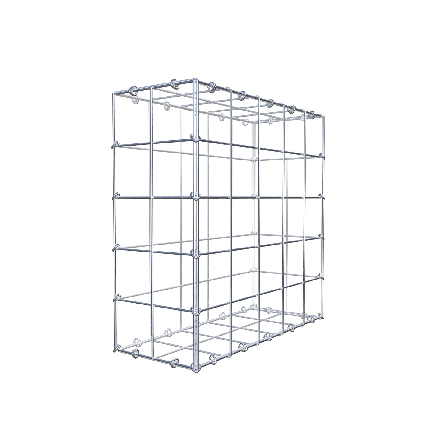 Gabion 50 cm x 50 cm x 20 cm (L x H x D), mesh size 10 cm x 10 cm, C-ring